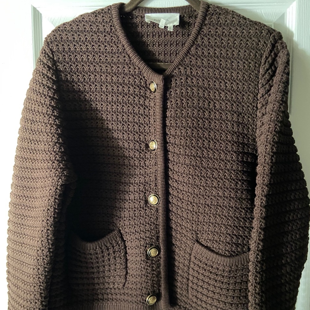 ba&sh Gaspard cardigan XL Chocolate brown